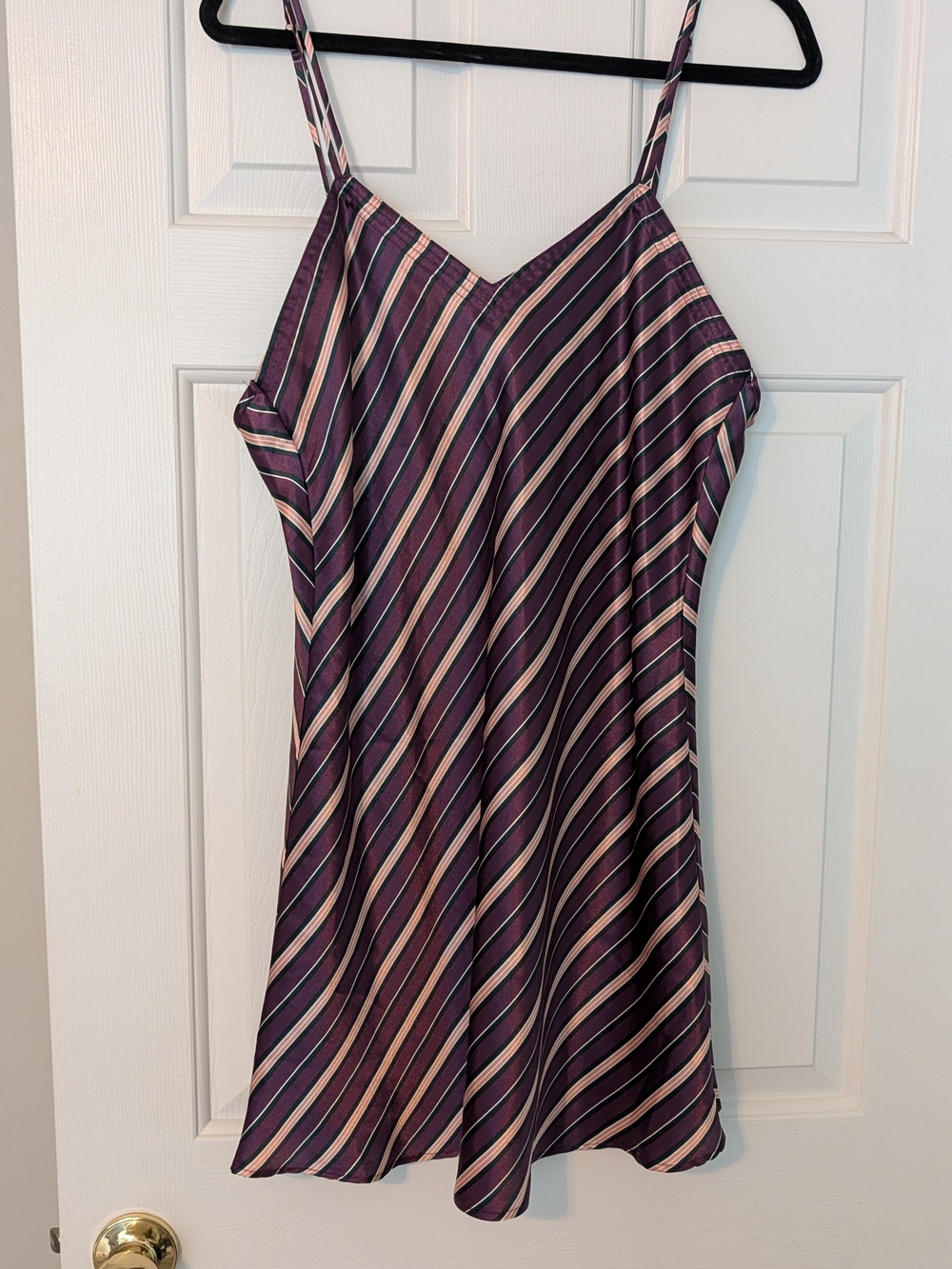 Vintage 90s Purple Striped Slip Dress